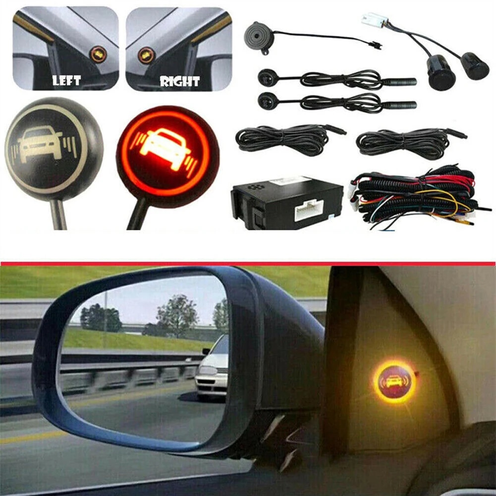 Car Blind Spot Detection 12V BSD Warning Light Blind Spot Monitoringsystem Parking Sensor Kit Radar Sensor Blind Spot