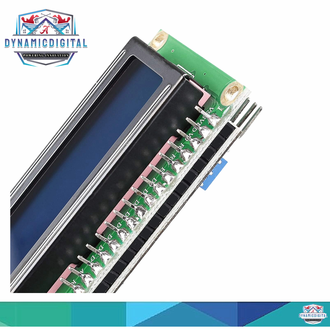 1602 (16x2) LCD Display with I2C/IIC interface Adapter Module - Blue Backlight. 
