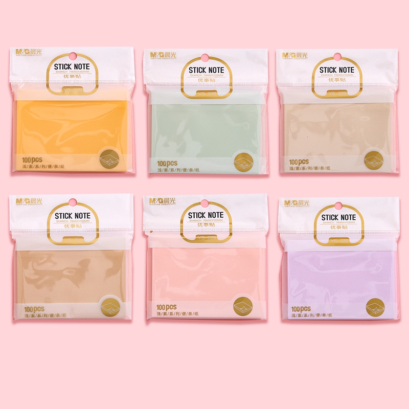 M&G 100 Sheets Sticky Note Pad Korean Notepad Sticky Notes Tearable Message Book Notepad. 