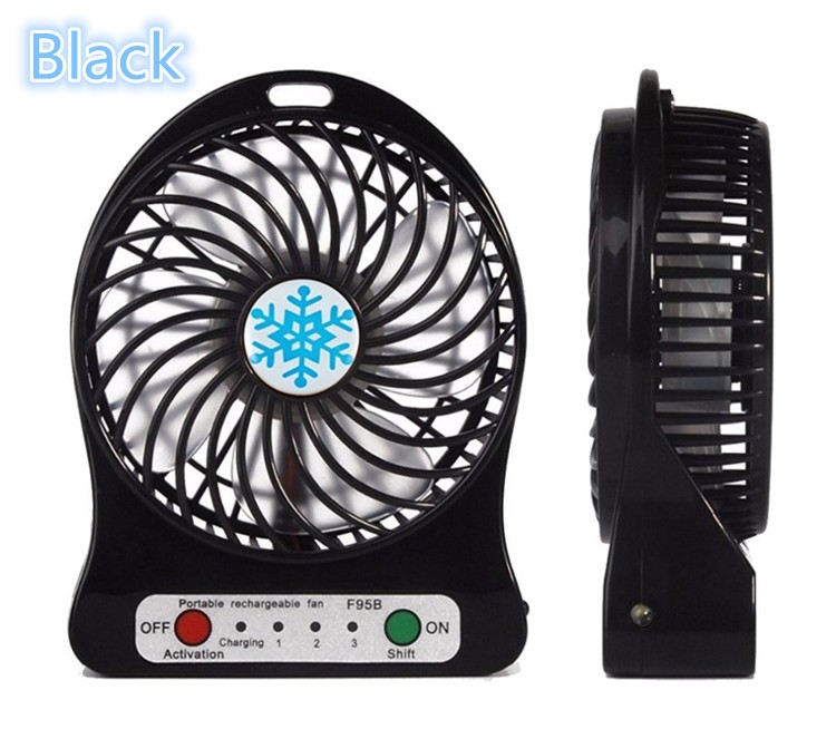 2018 LED Mini USB Portable rechargeable fan 18650 li ion Rechargeable Battery Outdoor Camping office USB Cooler fans