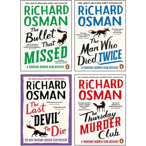Richard Osman 4 Books Collection Set (The Thursday Murder Club, The Man Who Died Twice, The Bullet That Missed, The Last Devil To Die) by Richard Osman. 