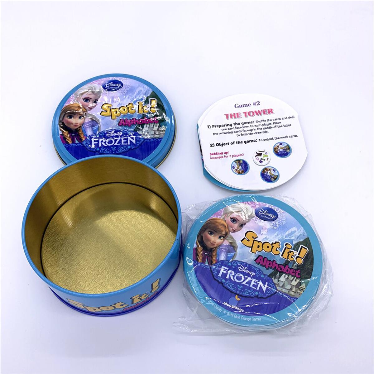 【happy one】It Disney Frozen ELSA Puzzle Dobble card game table Board Game For Kids Spot Games Children education toys
