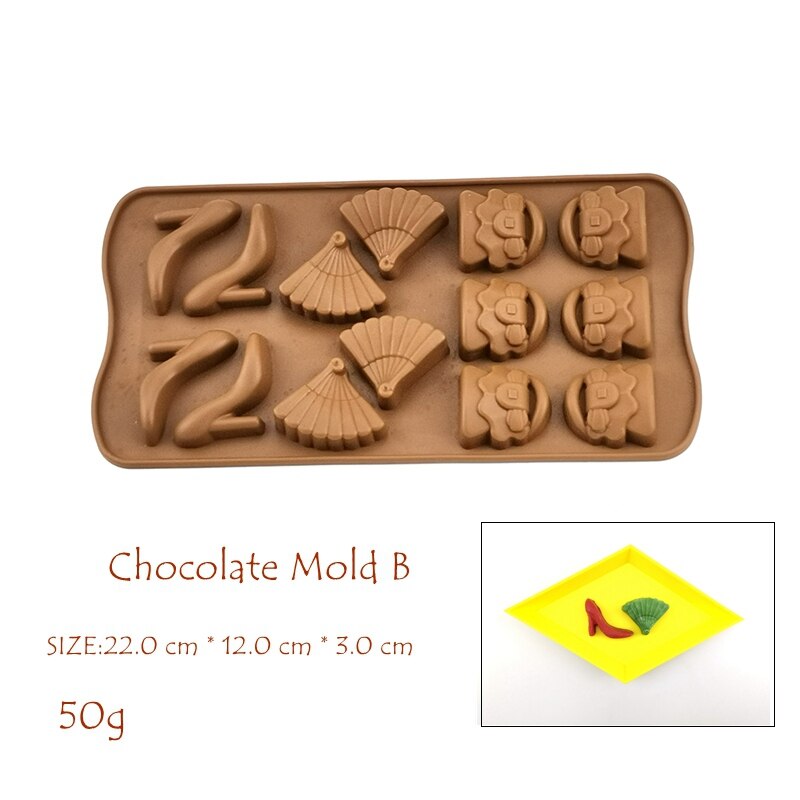 Set Of 3 Silicone Fondant Cake Molds, NonStick Bpa Free Chocolate 豪華