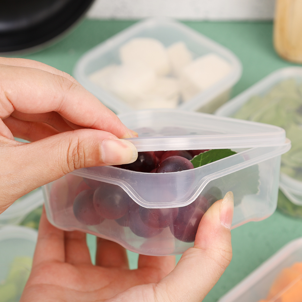Refrigerator Six-point Grid Storage Fresh Boxes Drain Division Basket Storage Containers Kitchen Box. 