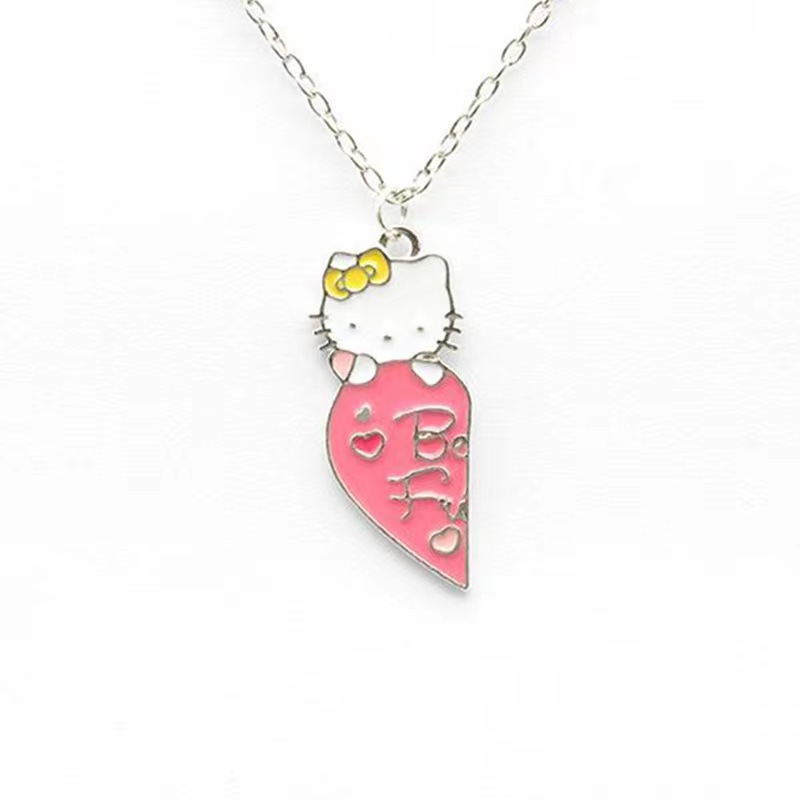 Cat kt necklace titanium steel same style niche female cool hot girl male ins couple a couple bestie necklace