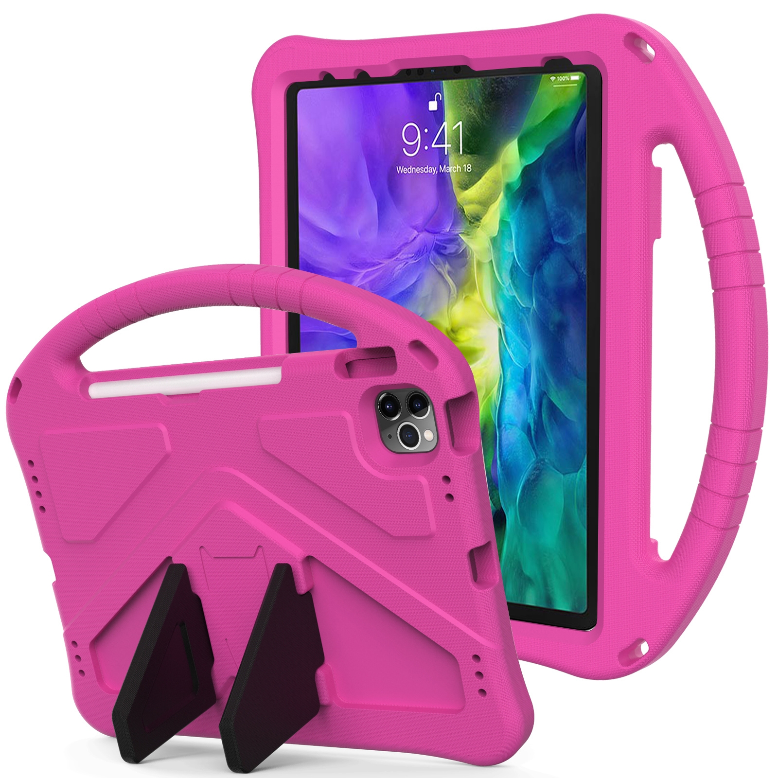 For iPad Pro 11(2020&2018) EVA Flat Anti Falling Protective Case Shell with Holder