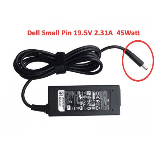 Laptop Adapter Charger DeII 19.5V2.1A 45W (4.5mm X 3.0mm) Ultra Slim Pin, For Inspiron 15 3551 3552 3558 3559 5551 5552 5555 5558 5559 5565 5567 5568 5578 7558 7568 7569 7579 Series. 