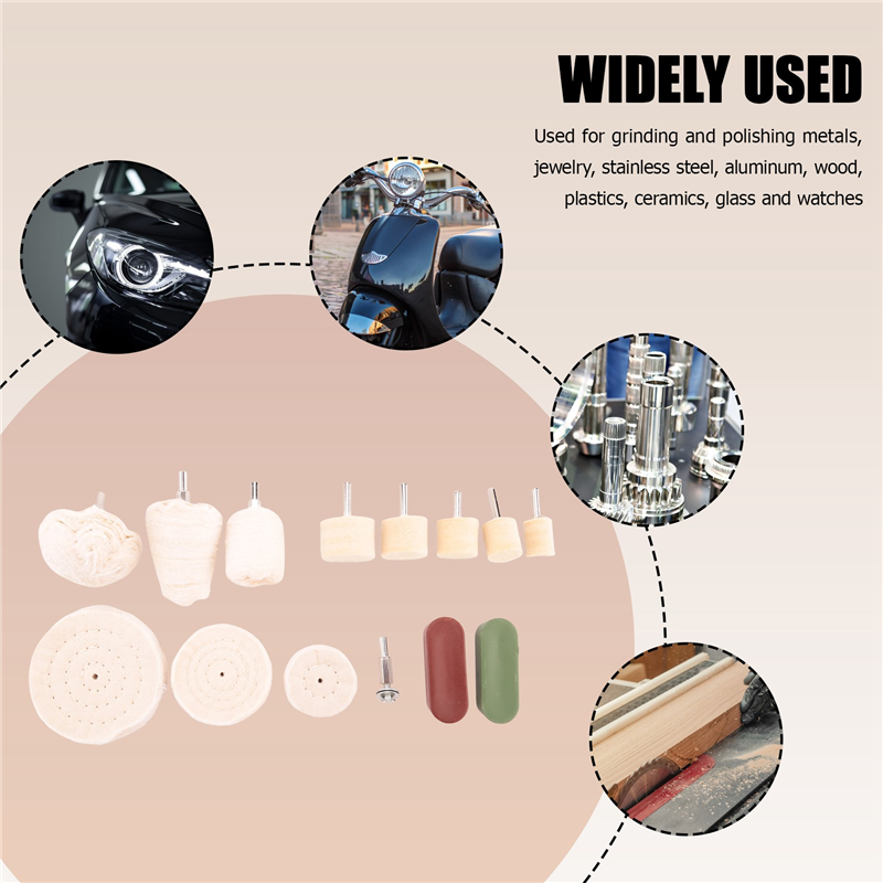 14Pcs Polishing Accessories,Screwdriver,Drill Bit, Polishing Disc Set. 