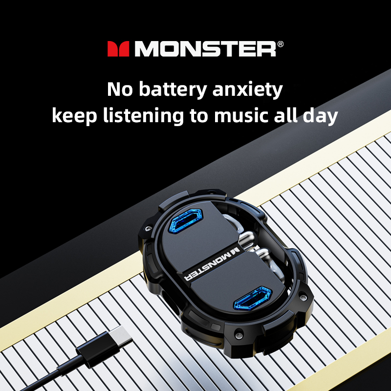 Monster XKT10 Pro Wireless Bluetooth 5.4 Earphones Low Latency Headphones Sport Gaming Earbuds Noise Reduction Headset with Mic. 