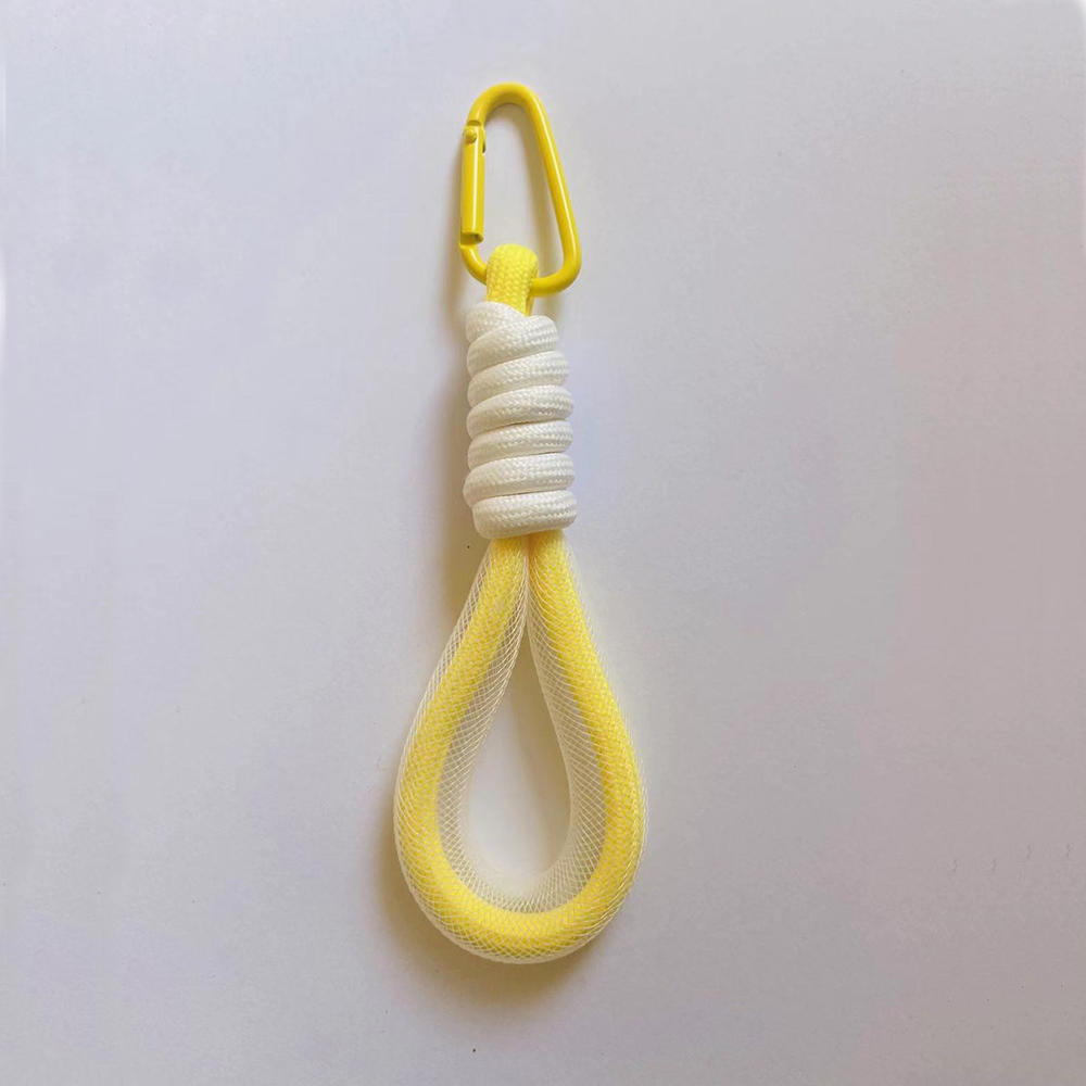 Patterned Keychain Holder Glow-in-the-Dark Key Chain Pendant. Fluorescent Keychain Lanyard Colorful Bag Lanyard Braided Mesh Strap. 