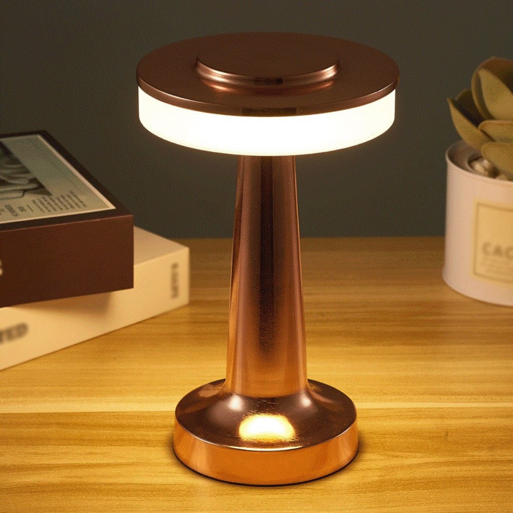 Retro Led Table Lamp Usb Rechargeable Infinitely Dimmable Night Light Camping Light Suitable For Bar Lampbedroom Ambient Light. 