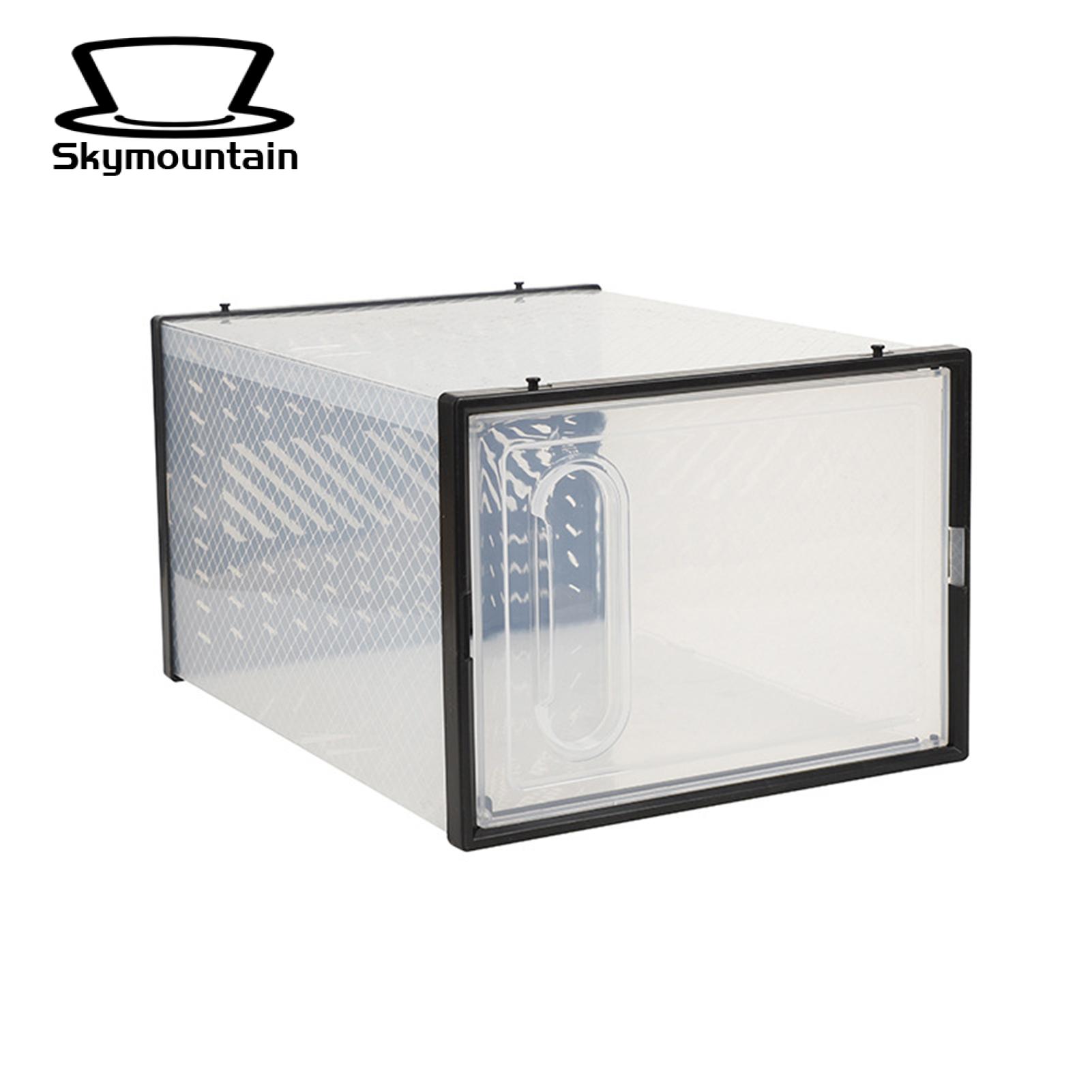 High Heel Storage Box Stackable Clear Shoe Box Organizer for Closet Space Saving Container with Lid less Than. 