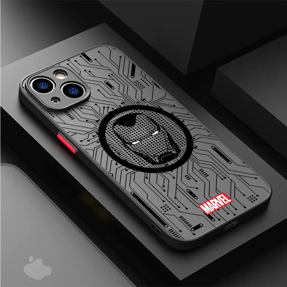 Phone Case for Apple iPhone 8 Plus XS X 12 Mini 7 6S 11 Pro 15 Pro SE 14 Pro Max 13 XR Cover Marvel Spider Man Iron Man. 
