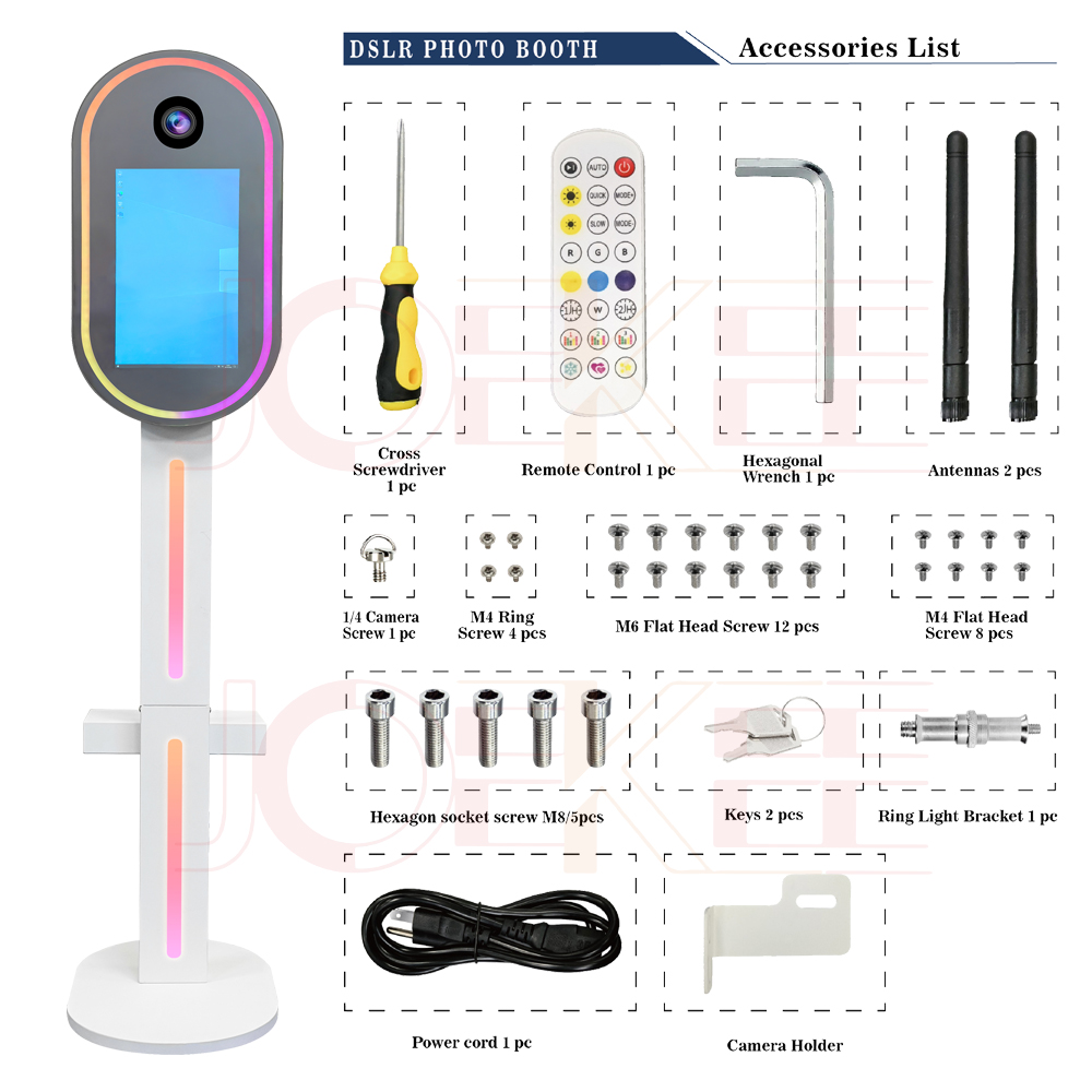 Mirror Photo Booth 15.6 inch LCD Touch Screen Camera Selfie Machine Shell Portable DSLR Photo Booth For Partys Events Weddings. 