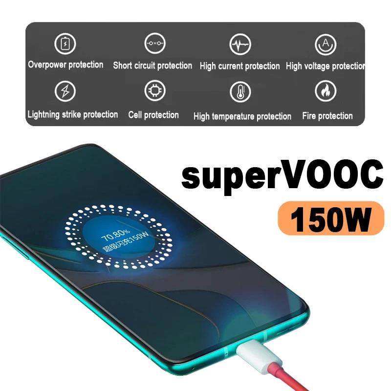 150W SUPERVOOC Fast Charger Cable USB Type C 8A For Oneplus Ace Pro 10R 10T Ace 3V 12R 12 Open. 
