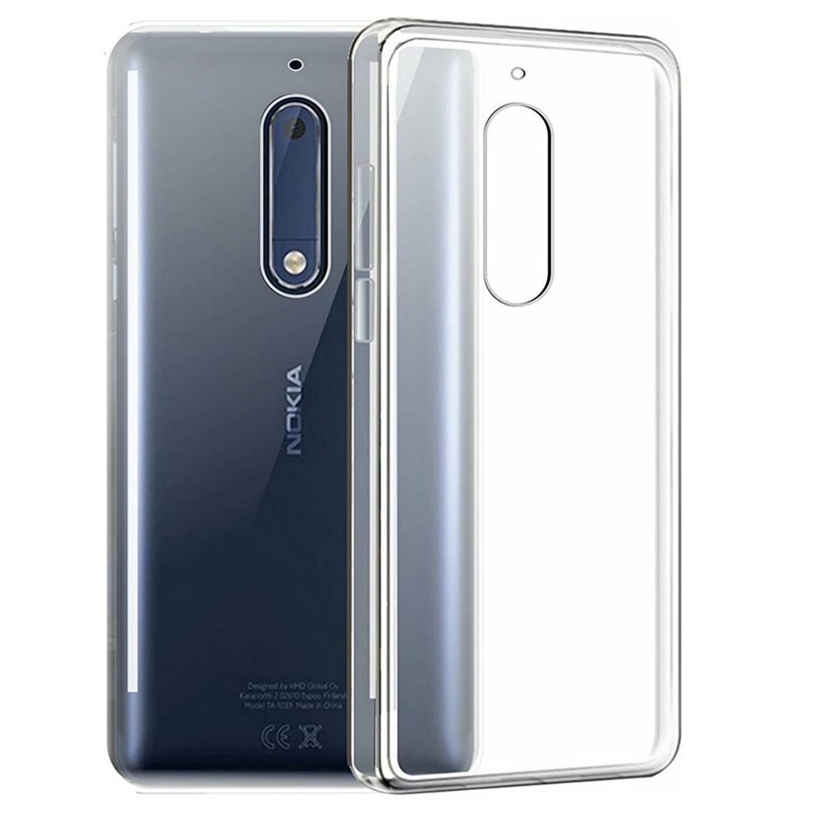 Nokia 5 Exclusive Soft Silicone Transparent TPU Back Cover (Back Case Cover For Smartphone)