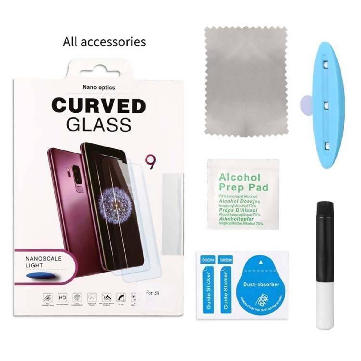 For Samsung Galaxy S6 EDGE UV Light Adhesive Tempered Glass Screen Protector -transparent