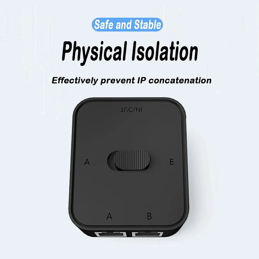 Rj45 Splitter 1 to 2 Gigabit Ethernet Adapter Internet Network Cable Extender Rj45 Connector for PC TV Box Router Sharer. 