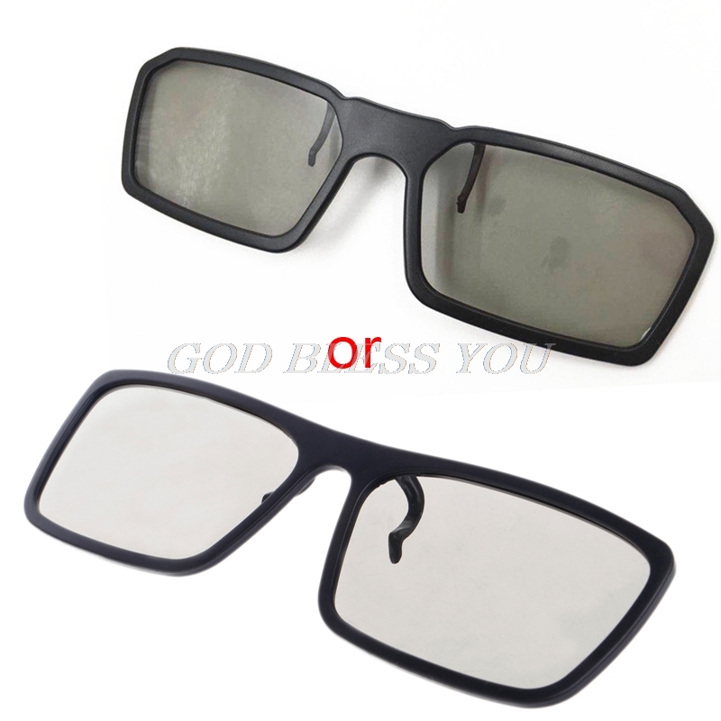 Clip-On Type Circular Passive Polarized 3D Glasses For TV 3D Cinema 0.22mm Drop Shipping. 