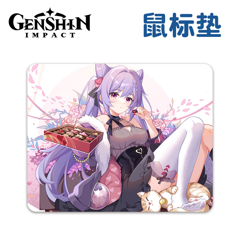XL Genshin Impact Mousepad Anime Computer Keyboard Mat Cartoon Ganyu Klee Keqing Mouse Pads Gifts LX. 