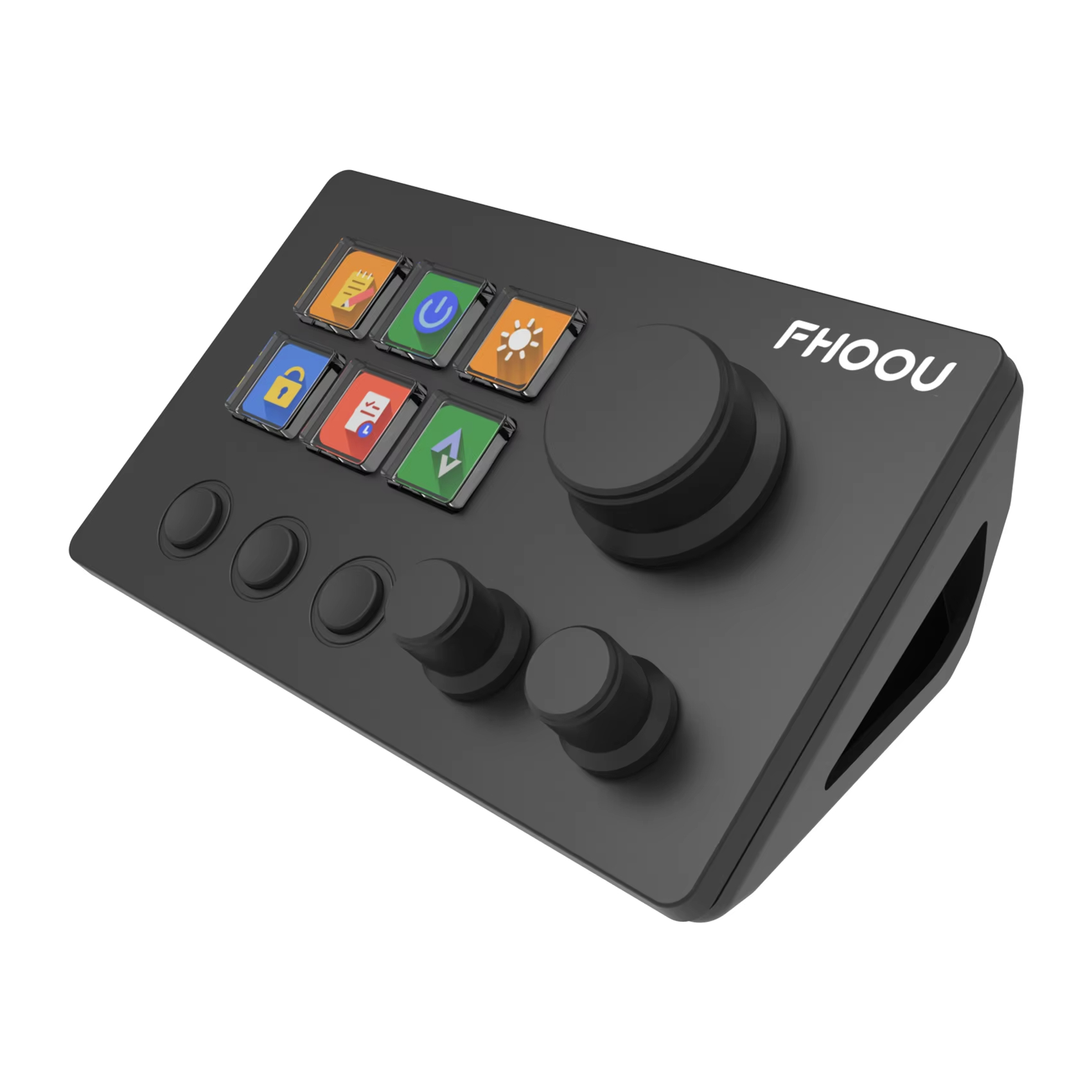 Mirabox N3 Custom Keyboard DIY LCD Display Key Multi-Knob Control Desktop Controller Customizable Hotkeys Smart Office Desk Pad. 