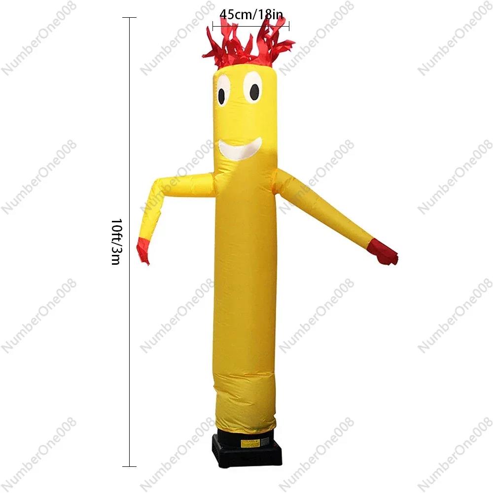 10ft Inflatable Wacky Waving Flailing Arms Tube Man Dancing Air Puppet-Yellow For Advertisement Promotional (No Blower)