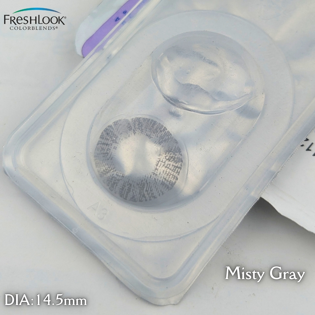 Freshlook Misty Gray Color Contact Lens with kit box.1 pair Freshlook Colorblends Color contact lens For Eyemakeup/eyefashion. Frehlook Colorblensd Series #mistygray