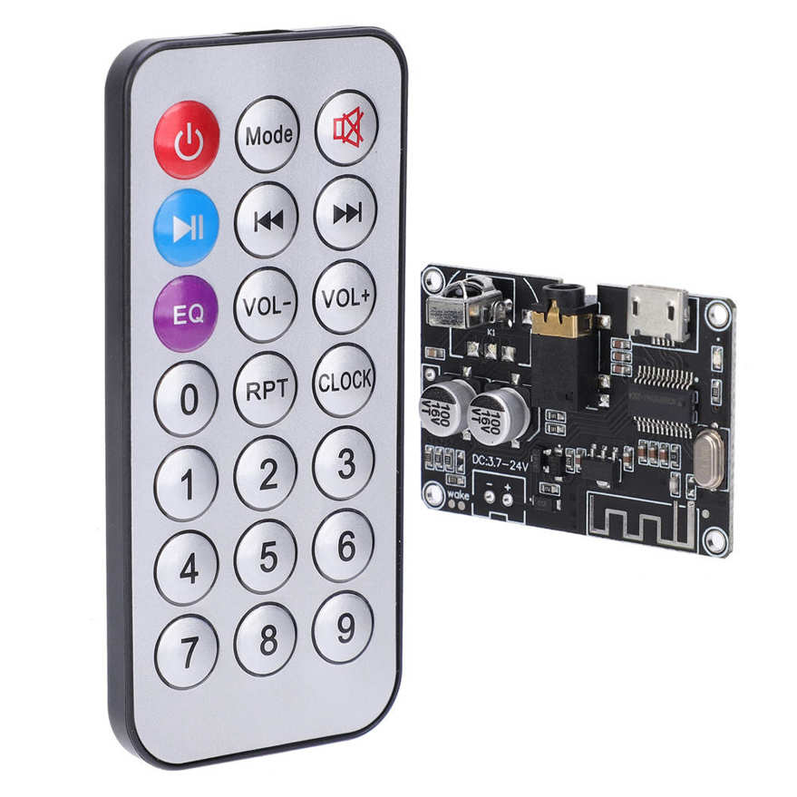 Bluetooth Audio Receiver Board Stereo Power Amplifier Module with Remote Control XY-WRBT. 