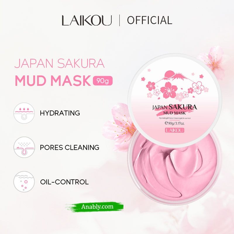 LAIKOU Japan Sakura Hydrating, Pores Cleansing & Oil Control Mud Mask- 90g