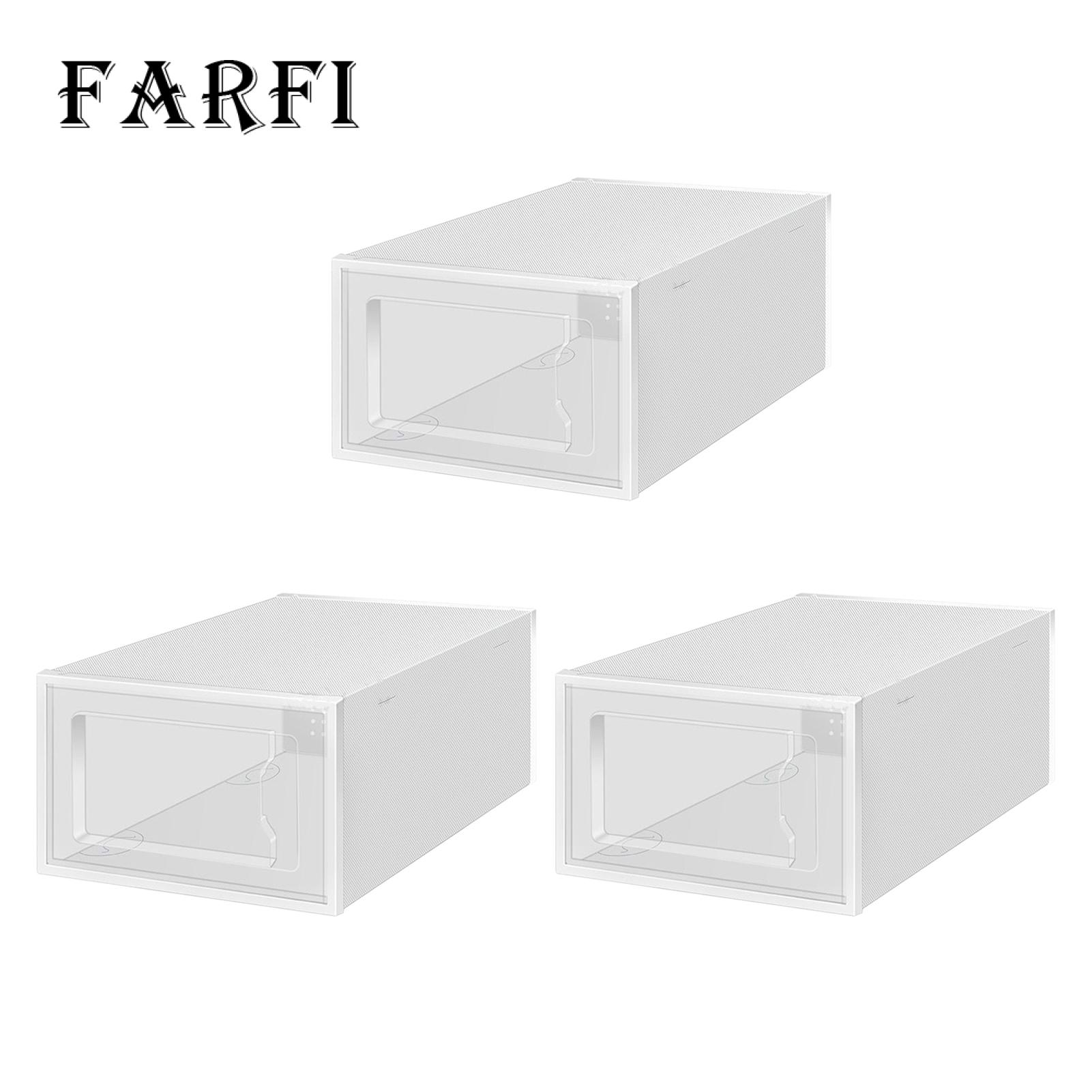 Transparent Shoe Box Stackable Shoe Storage Box Set of 3 Transparent Ventilated Large Capacity Organizer for High Heels Sneakers Buyers' Choice Acrylic Shoe Box