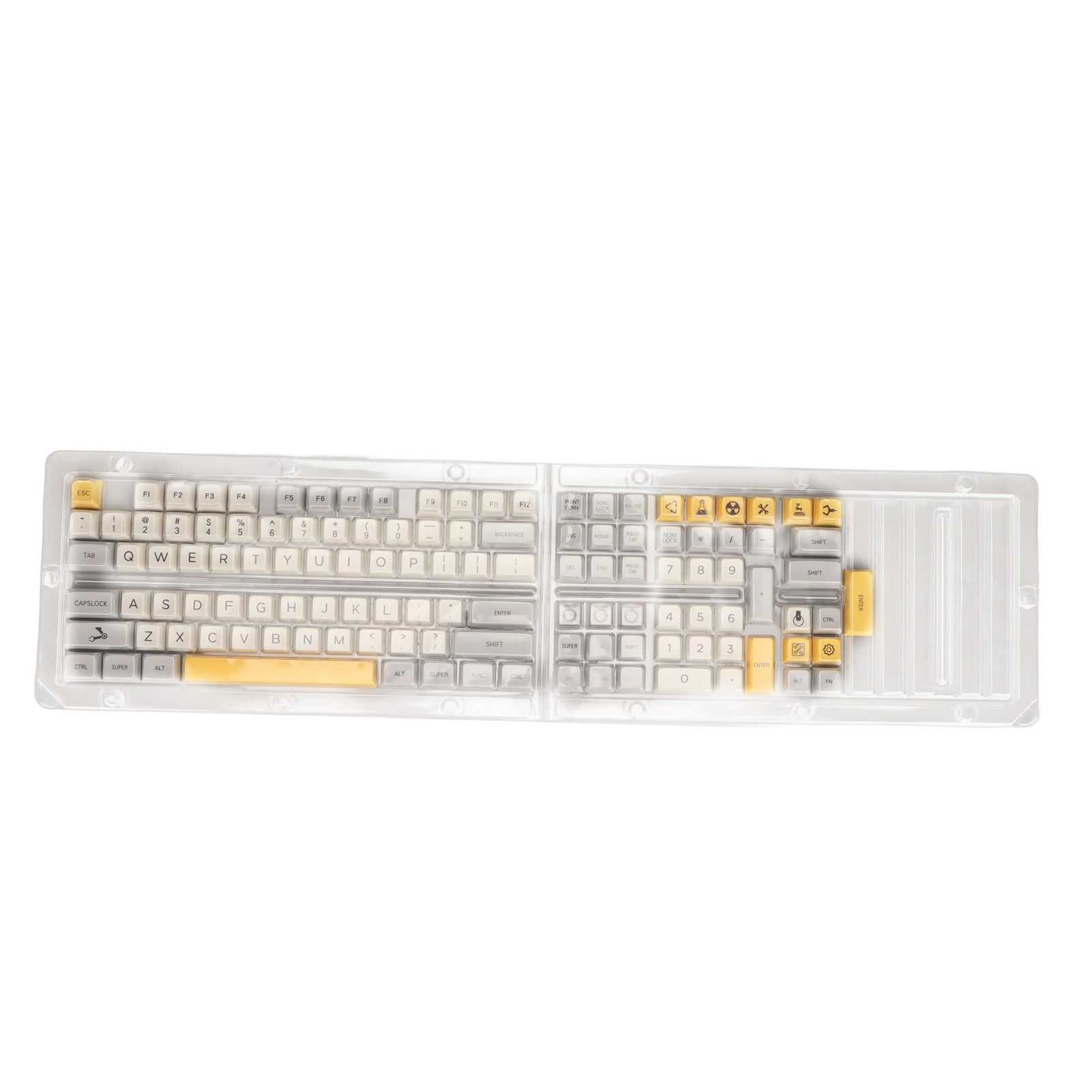 PBT Keycaps Heavy Industry Theme English 121 Keys XDA Height Sublimation Opaque DIY Keycaps for Mechanical Keyboard. 