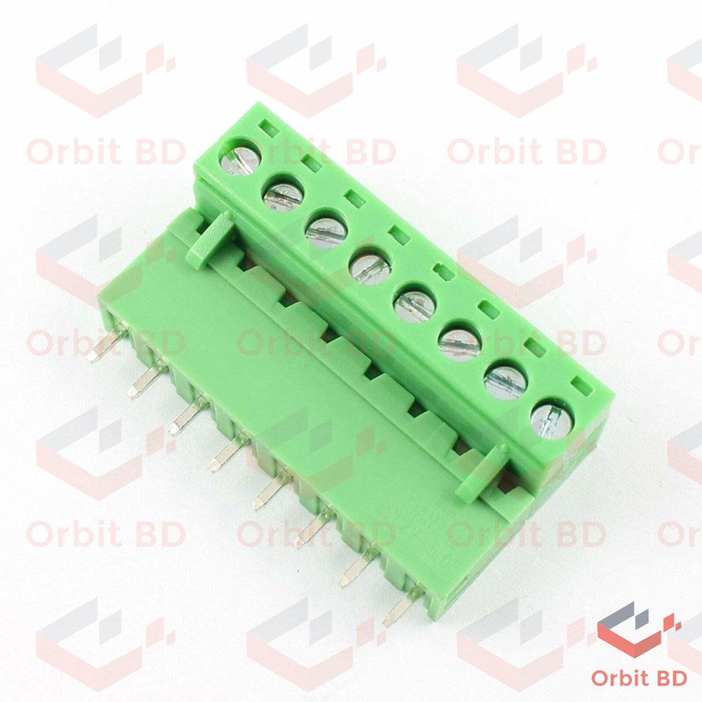 Screw Terminal Block 8 Pin 5.08mm Pitch Male Female Plug-in L Type Right Angle Connector Screw Terminal PCB Audio Video Accessories. 