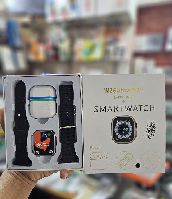 W26 Ultra Max Smart Watch With Earpods Watch 8. 