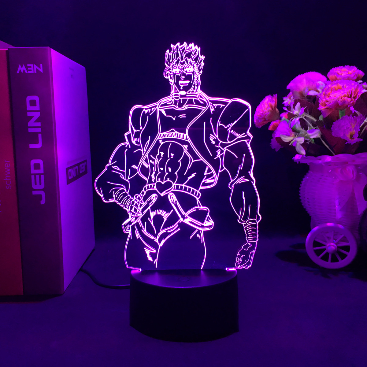 Anime JoJo Bizarre Adventure 3d Night Light Hol Horse for Bedroom Decor Light Birthday Gift for Him Manga Jojo Led Lamp. 