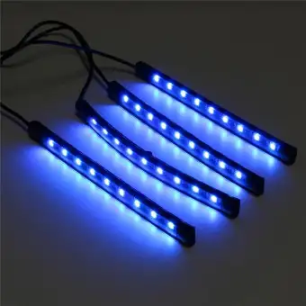4pcs Usb Atmosphere Car Interior Light Flexible Rgb Led Strip