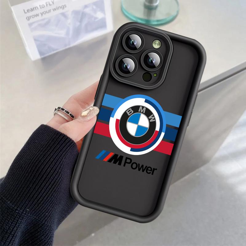 M Power-B-MW-Car Soft Case for Apple iPhone 11 12 13 14 1happy5 Pro Plus 11Pro 14 Plus 12Pro 13Pro Max Phone Cover Shell