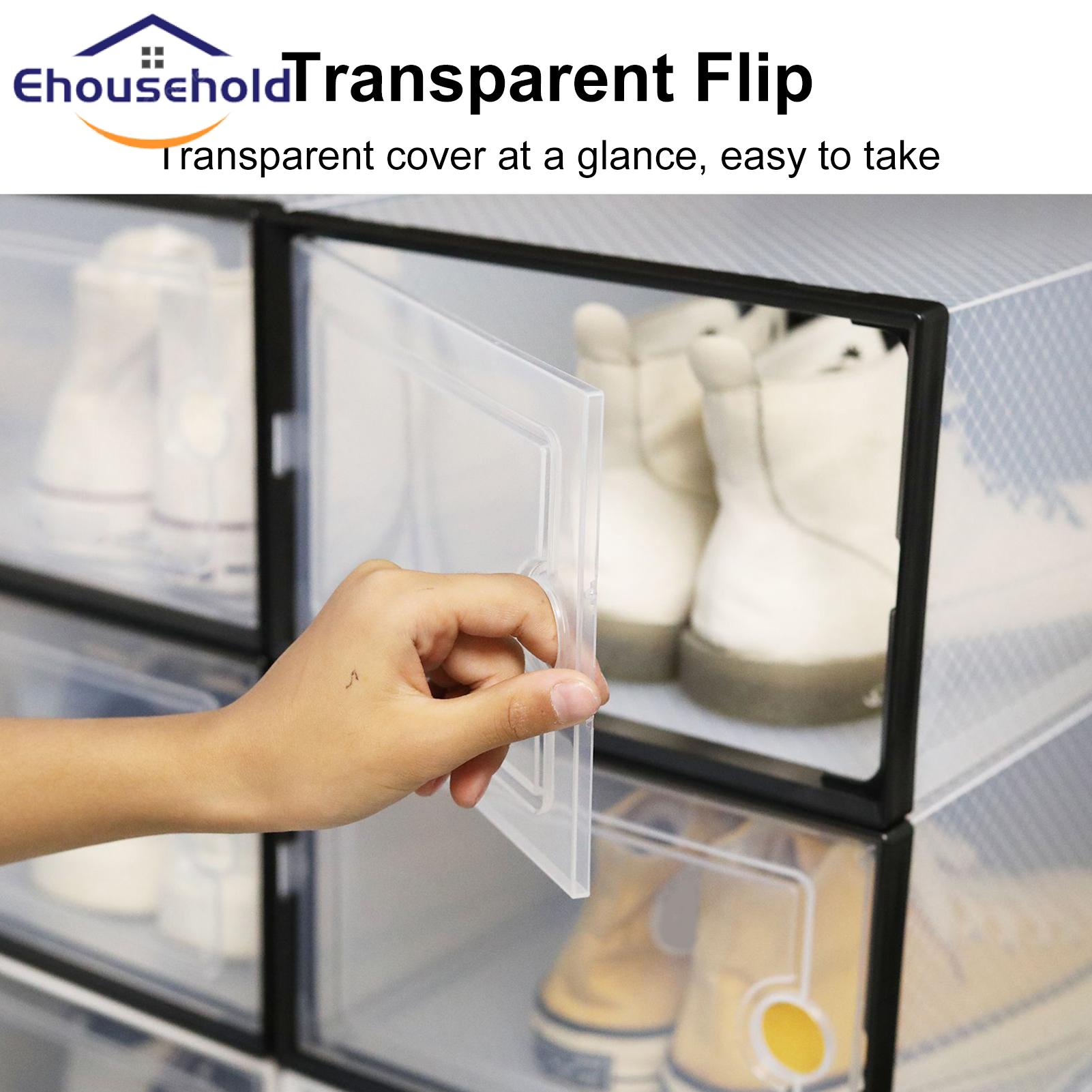 Transparent Shoe Box Maximize Storage Space with Clear Stackable Shoe Box Eco-friendly Transparent Shoes Container for Organizing Durable Shoe Boxes. 