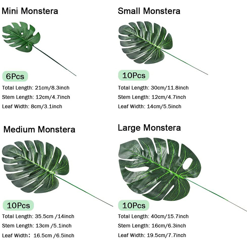 Artificial Palm Leaves Plants Faux Palm Fronds Tropical Large Palm