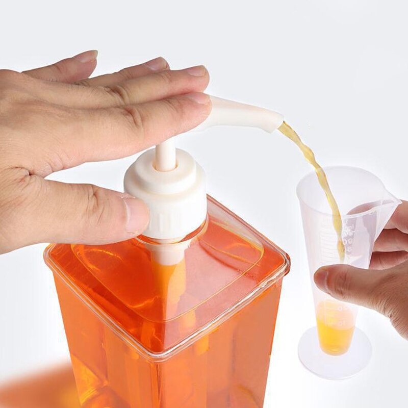 1100ml Coffee Syrup Dispenser Plastic Multi-Function Honey Sauce Ketchup Bottle 5/8/10CC Pump Scale Syrup Drip Dispenser. 