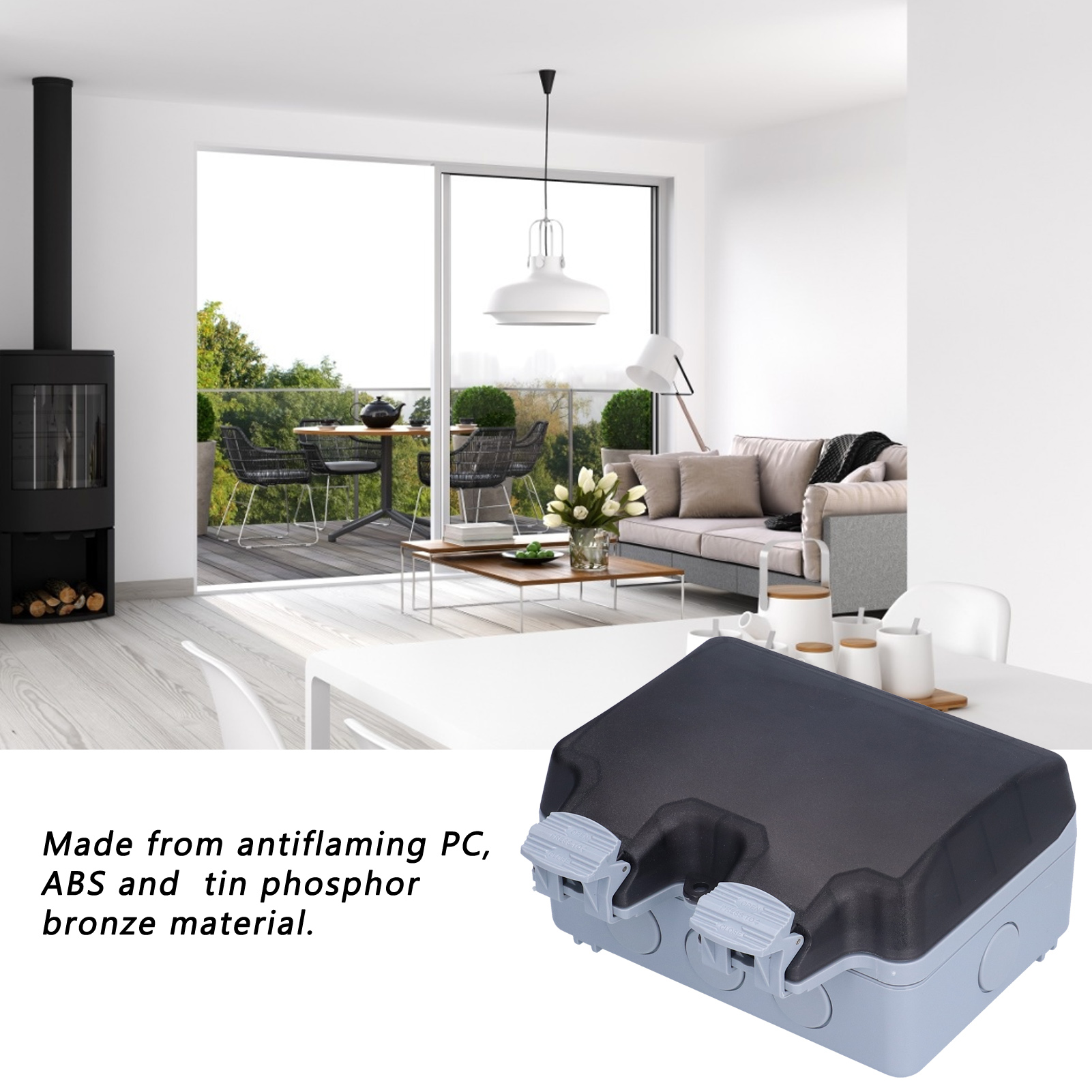 European Standard Waterproof Socket, Waterproof Dual Power Socket Dual Power for Factories for Construction Sites. 