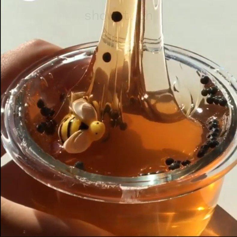 [cod]Crystal Slime Toys Clear Honey slime Bee Polymer Clay Modeling slime Putty Toy. 