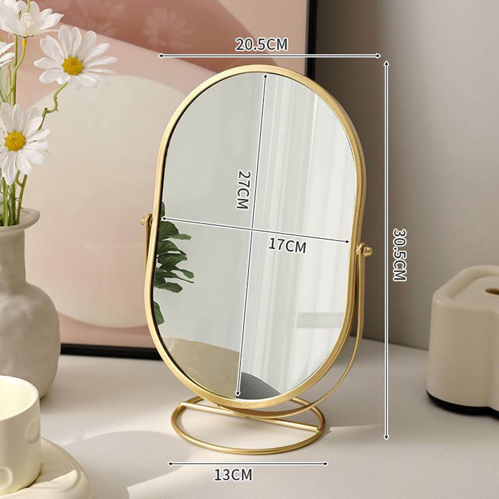 Desktop Stand Mirror Small Tabletop Dressing Mirror for Desktop Bedroom Dorm
