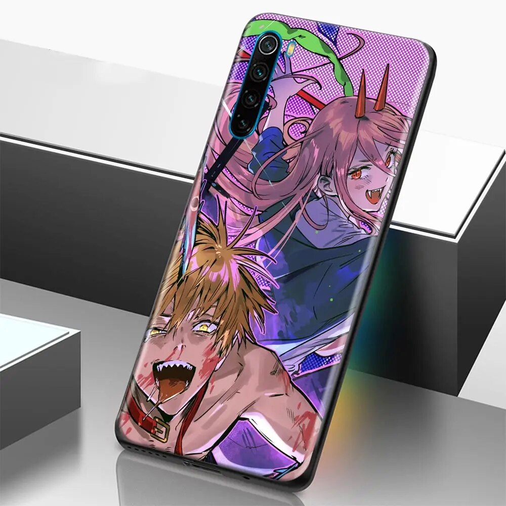 Power Chainsaw Man Makima Anime Silicone Case For Xiaomi Redmi Note 10 Pro 8 9 11 12 Pro Plus 7 8T 9T 10S 11S 12S 5G Soft Covers. 