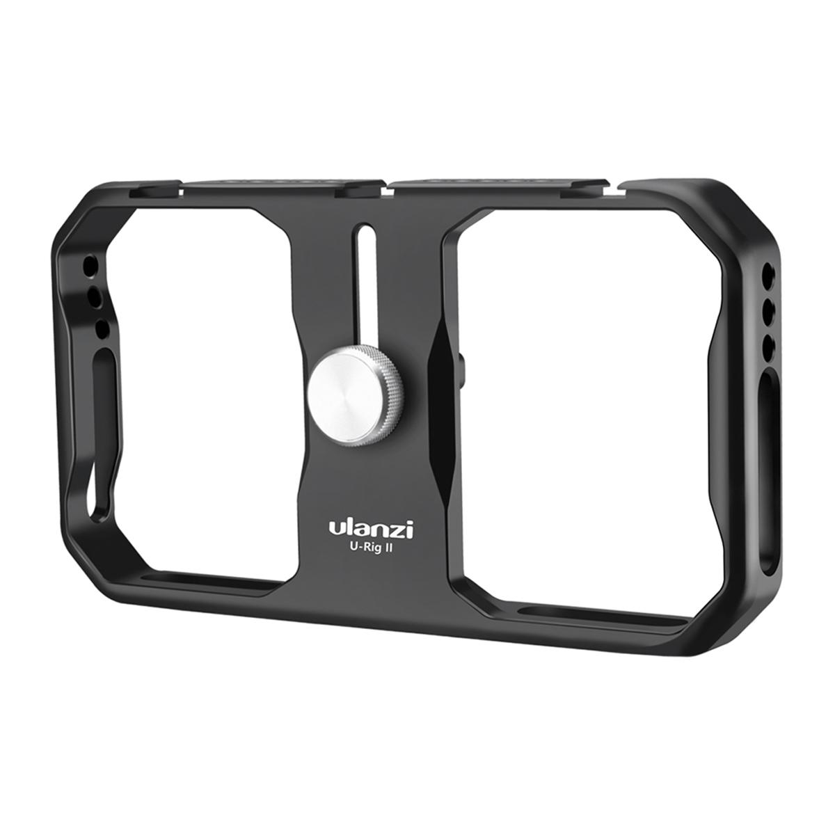 Ulanzi U-Rig II Universal Metal Video Cage for Smartphone Filmmaking Case with Cold Shoe Slots Stabilizer Stabilizing Hand Grip Tripod Mount Compatible with iPhone Android Phones