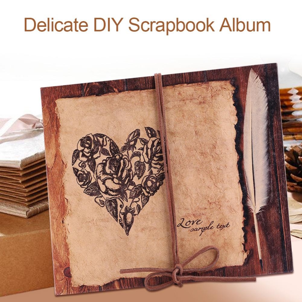 【Hey my home】Vintage Style Album DIY Photos Scrapbook Creative Crafts