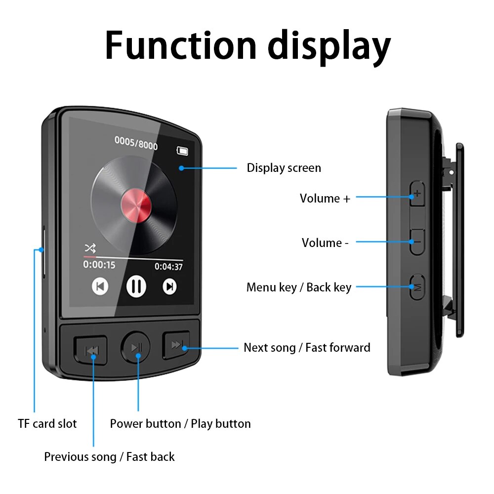 New MP3 Player Clip Mini Walkman Student Portable Sport Music Player MP4 Player With FM Radio Speaker E-Book Recorder Mp3 плееры. 