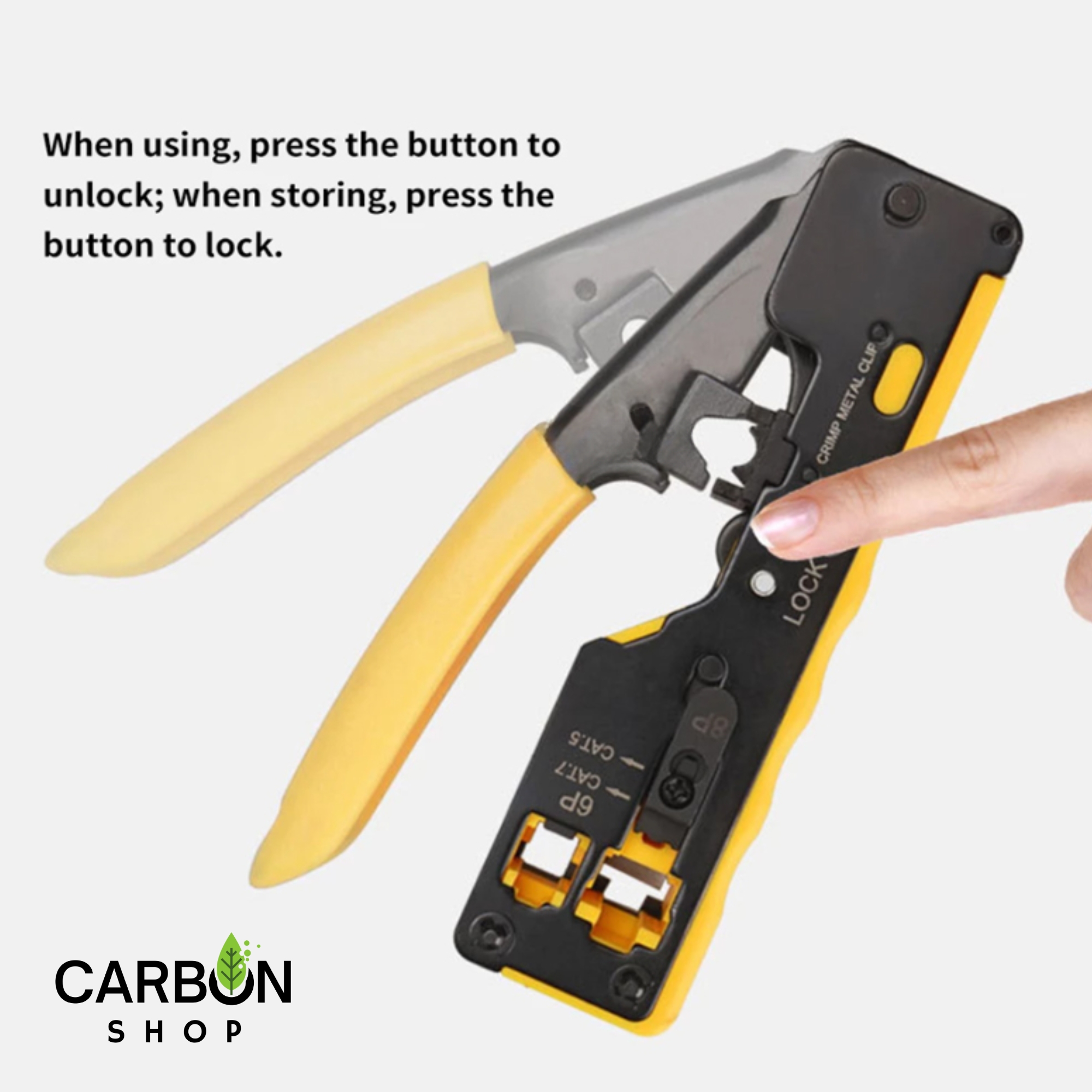 RJ45 Connector Crimp Tool - Professional Grade Crimping Plier for Cat5, Cat6, Cat7, Cat8 and Cat6a Ethernet Cables Crimper. 