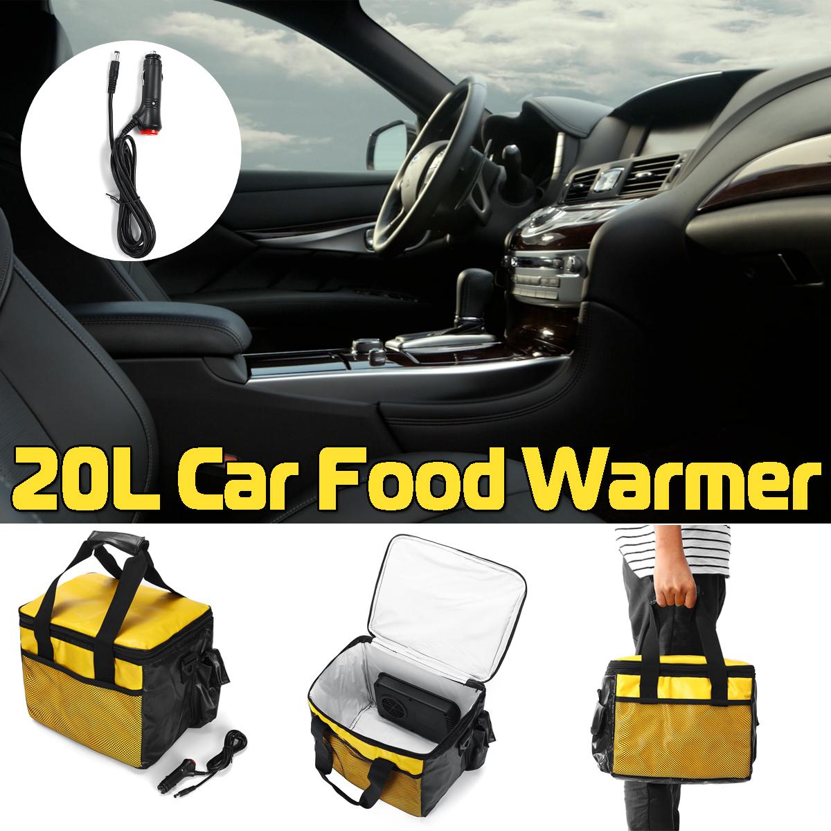 Portable Car Adapter Electric Lunch Box Heated Bento Food Warmer Bags Insulated Bag