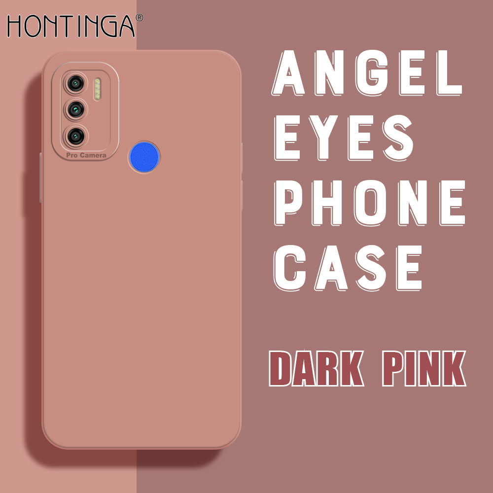 Hontinga for Tecno Spark 6 Air / Spark 5 Air Back Cover Simple Multicolor Fashion Case Camera Protection Soft Silicone TPU Phone Cases. 