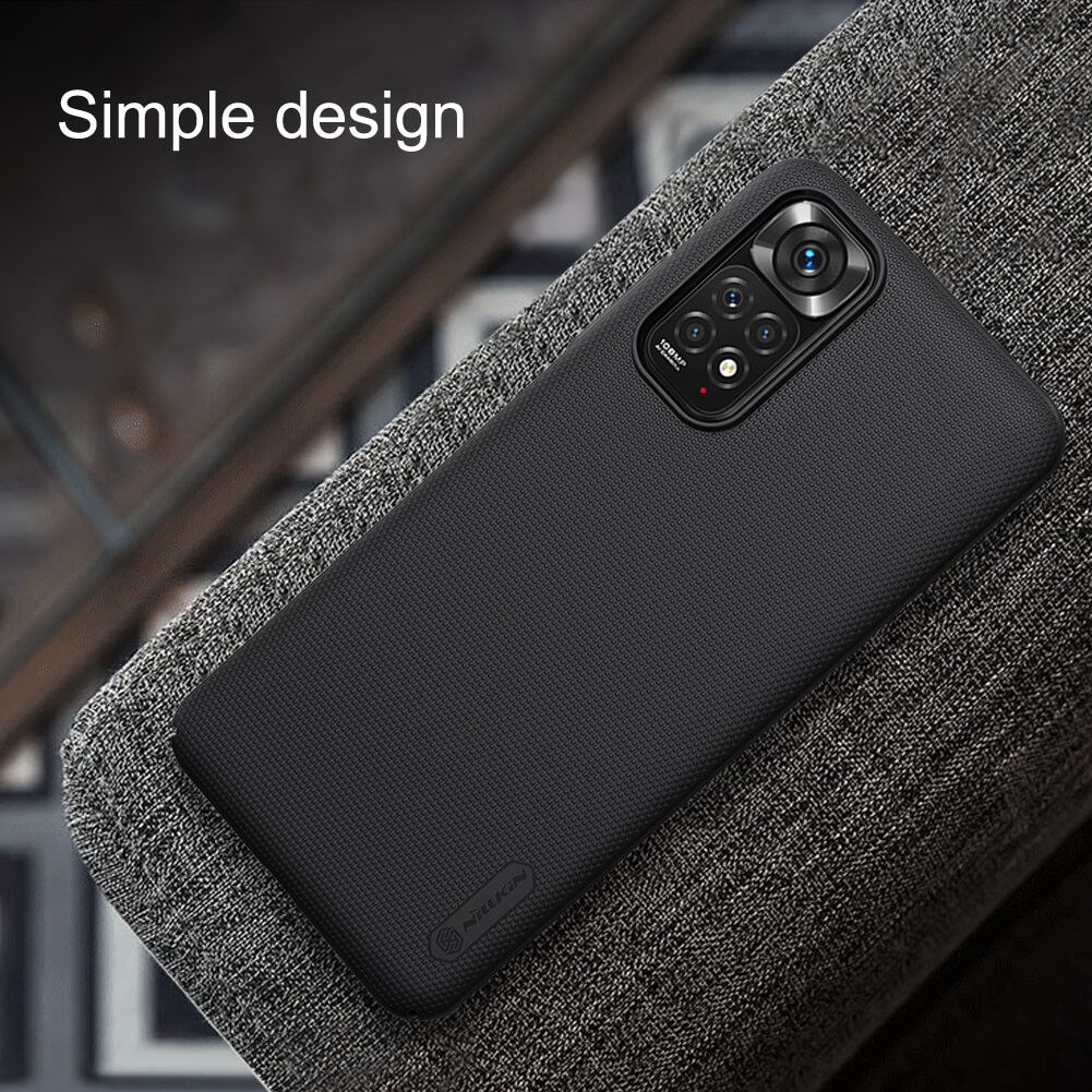 Nillkin { Redmi Note 11 / Note 11S } Nillkin Super Frosted Shield Matte cover case for Xiaomi Redmi Note 11 (Global, 4G) / Note 11S 4G (Global) - Black. 